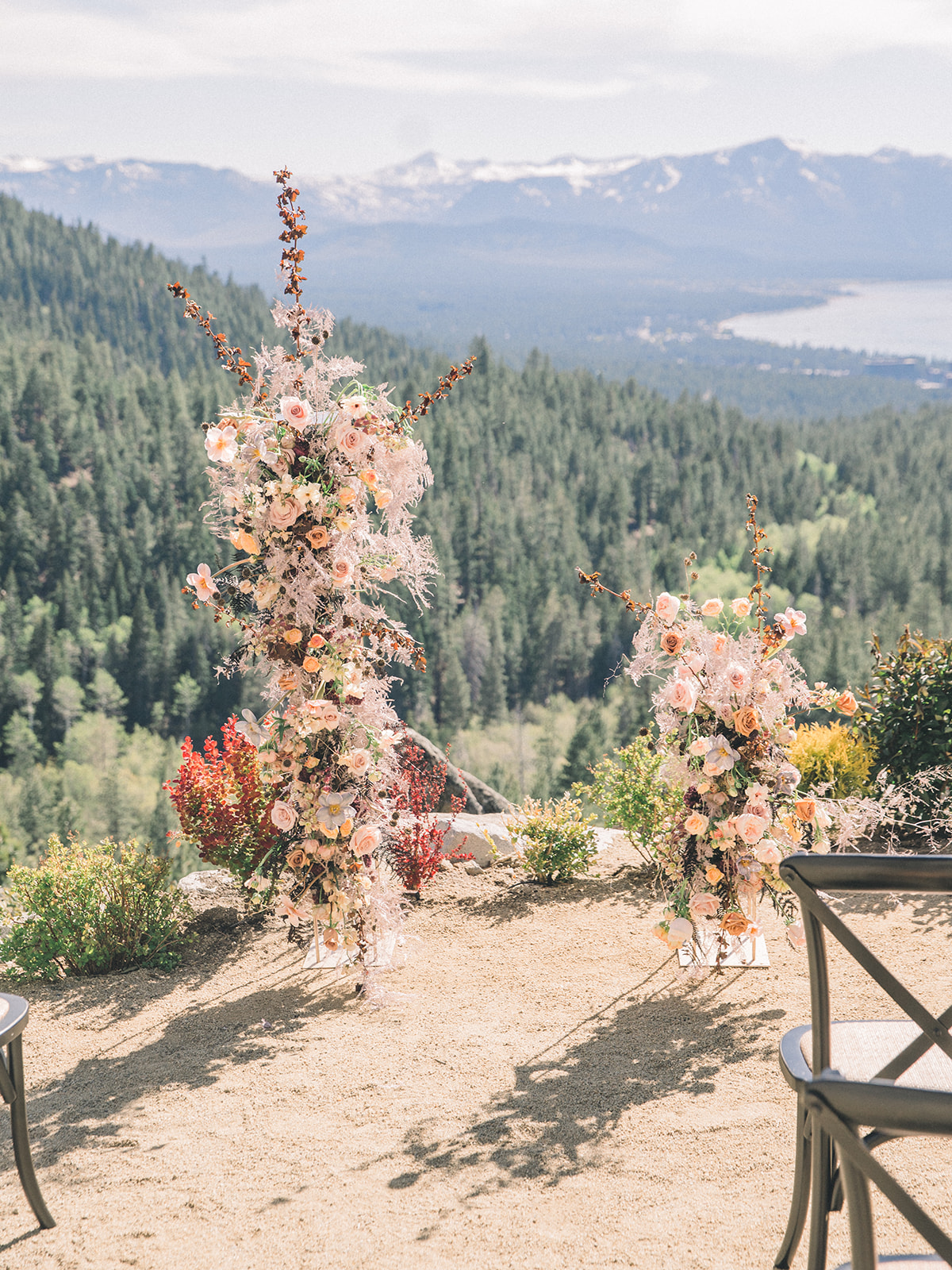 Gorgeous wedding ceremony at Tahoe Blue Estate