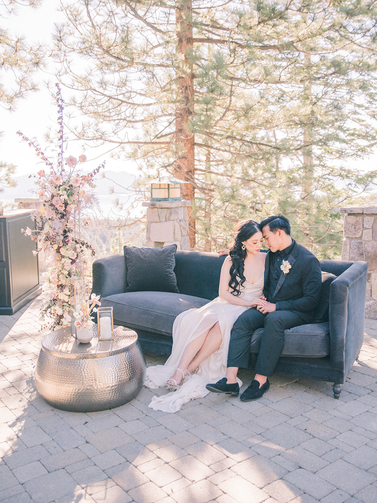  Modern bohemian wedding inspiration at Tahoe Blue Estate with four dreamy bridal gowns