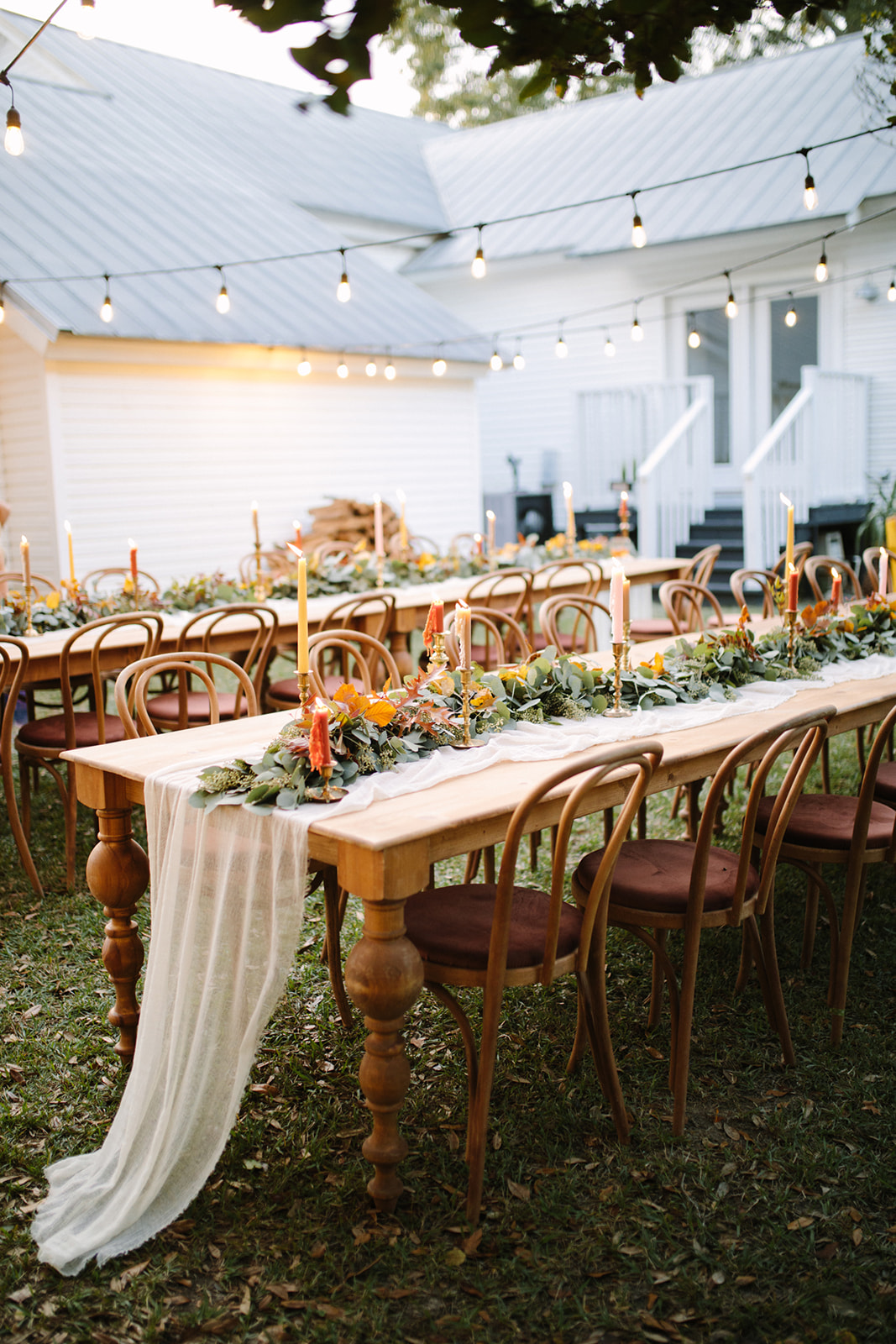 DIY fall backyard wedding