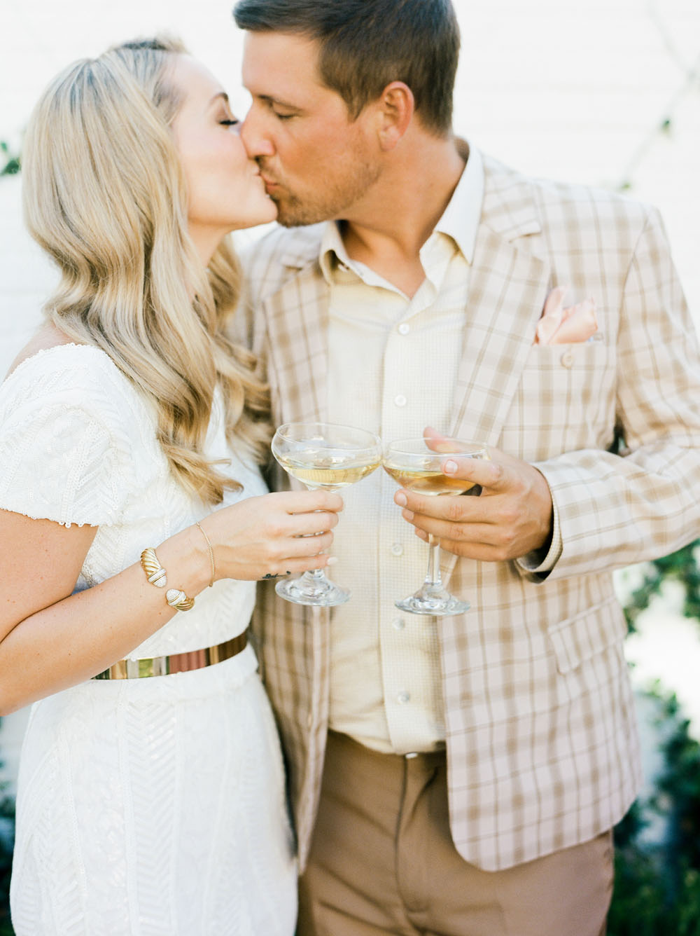 gingham grooms suit at wish well house wedding