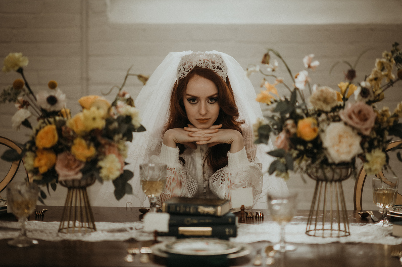 Moody vintage wedding ideas inspired by The Queen's Gambit