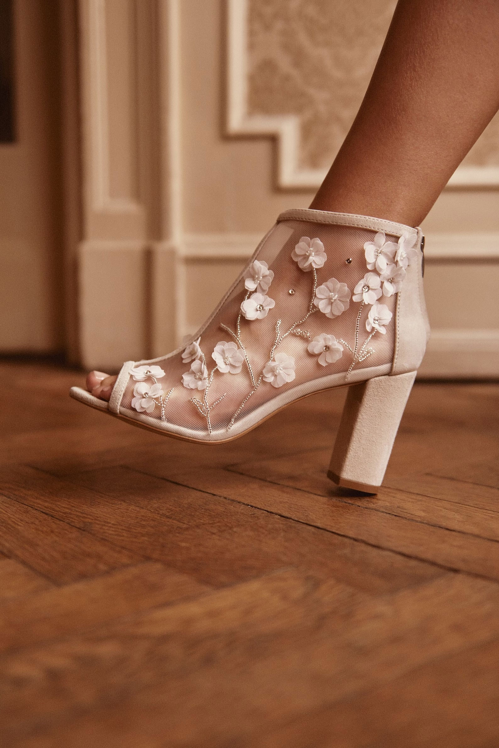 ankle bridal booties by JadeBridalShoes