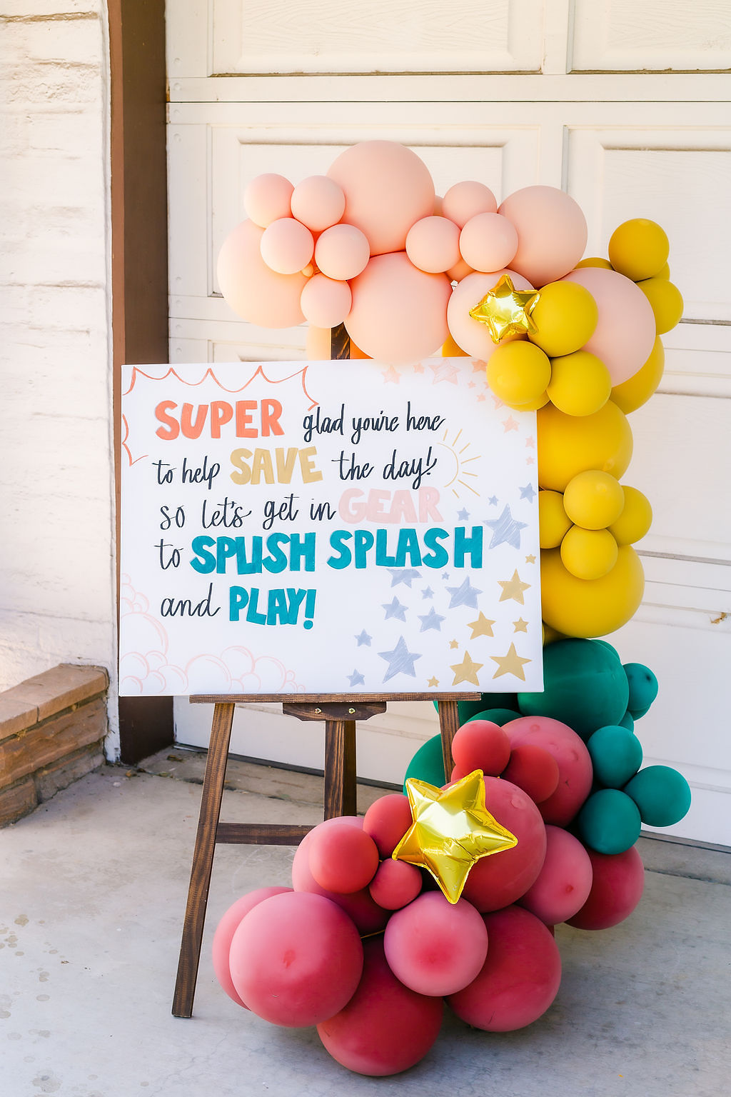 Superhero themed joint brother-sister birthday party