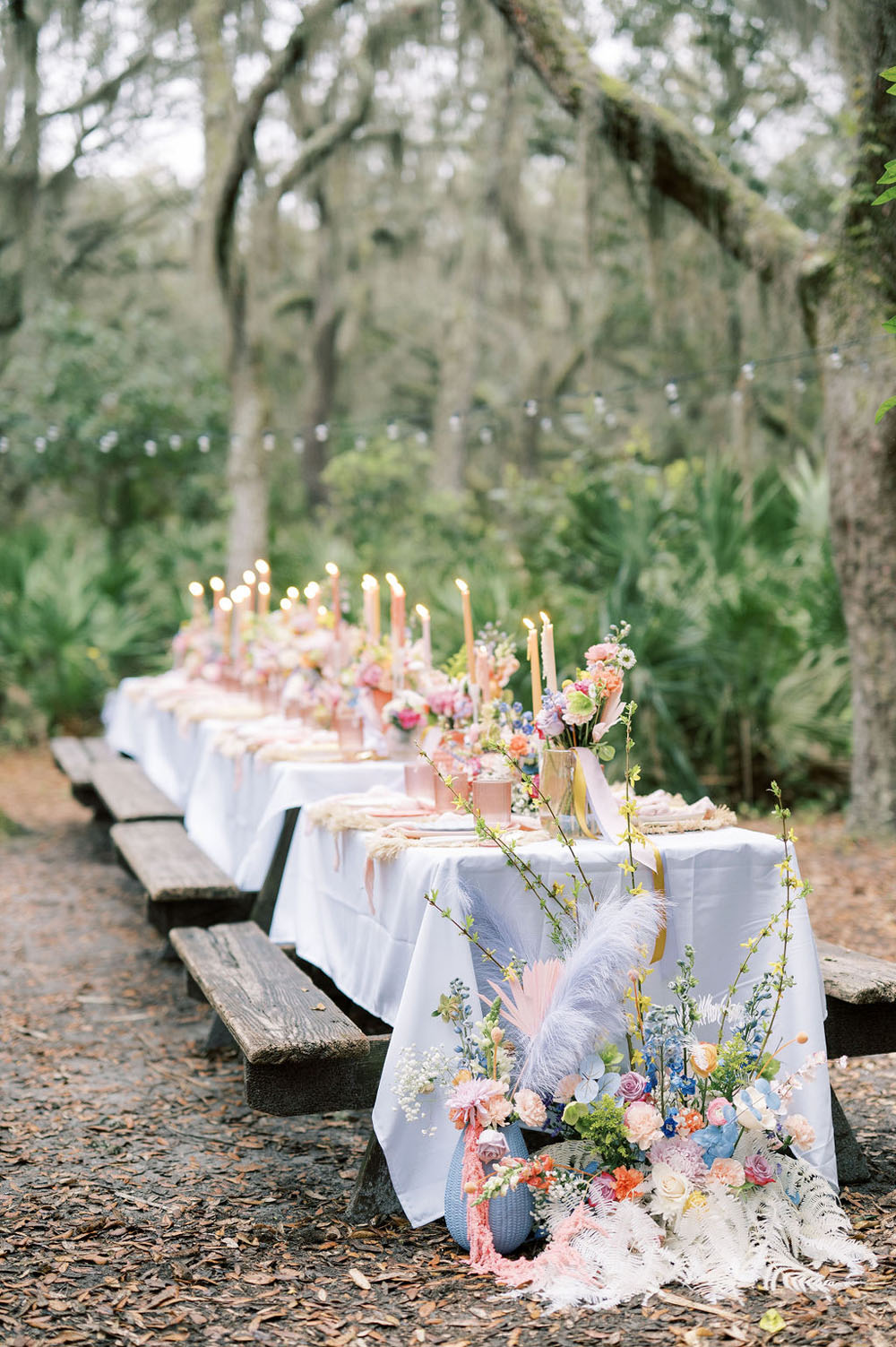 Intimate spring wedding tablescape
