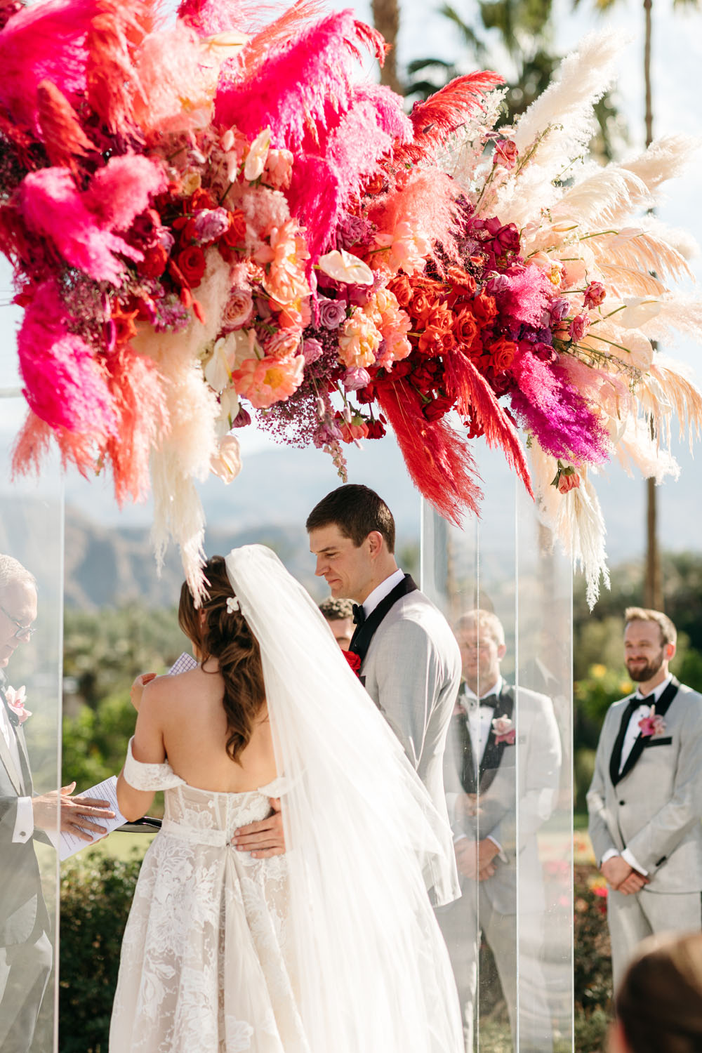  Indian Wells Golf Resort wedding with an electric color palette 