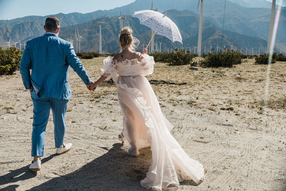 Colorful Ace Hotel Palm Springs wedding with a pool party