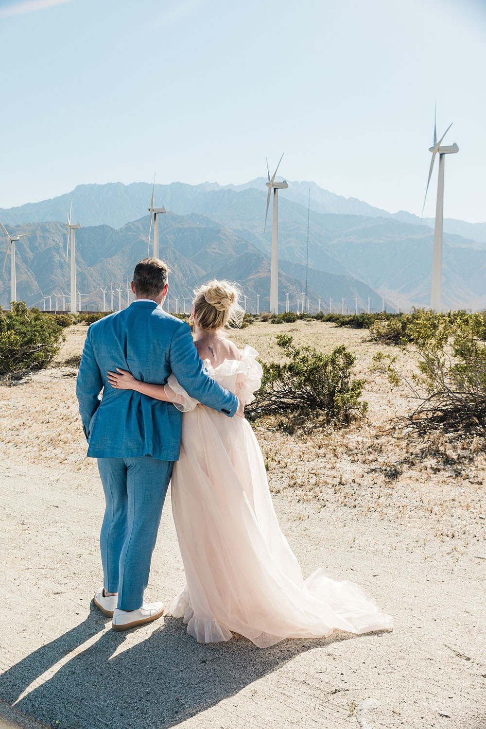Colorful Ace Hotel Palm Springs wedding with a pool party