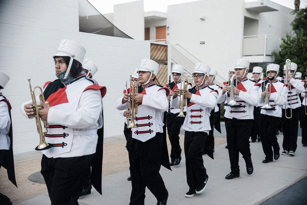 Colorful Ace Hotel Palm Springs wedding with a pool party