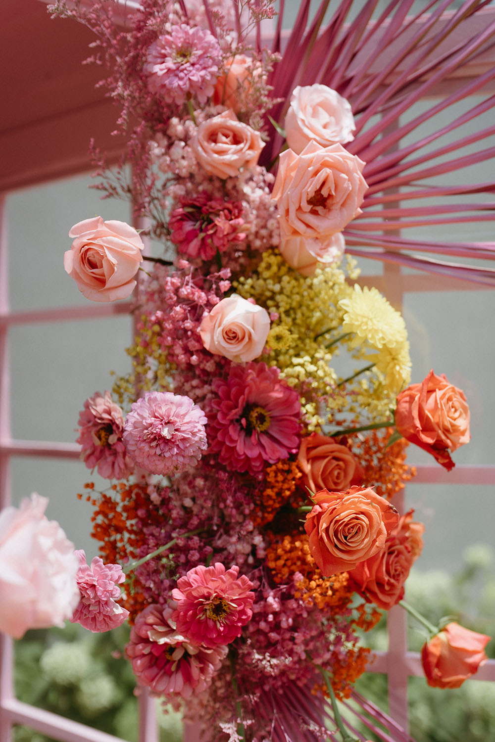 colorful wedding flowers