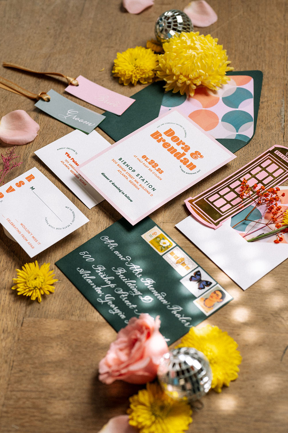 colorful wedding invitations