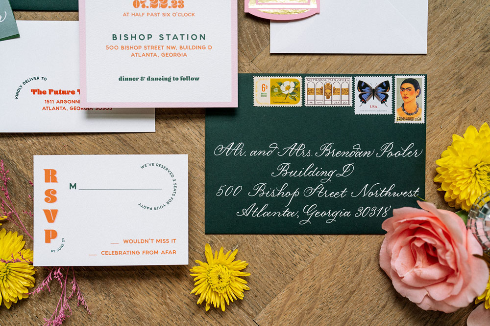 colorful wedding invitations