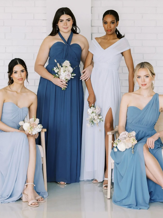 Buy Bridesmaids Dresses Online | After Six High-Low Bridesmaid Dress in Lux  Charmuese 3113