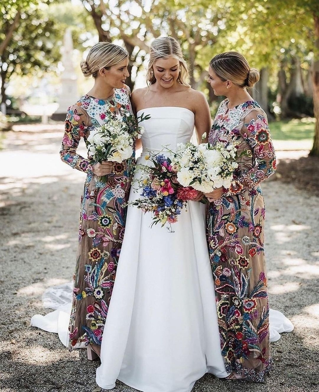 Colorful bridesmaid dresses