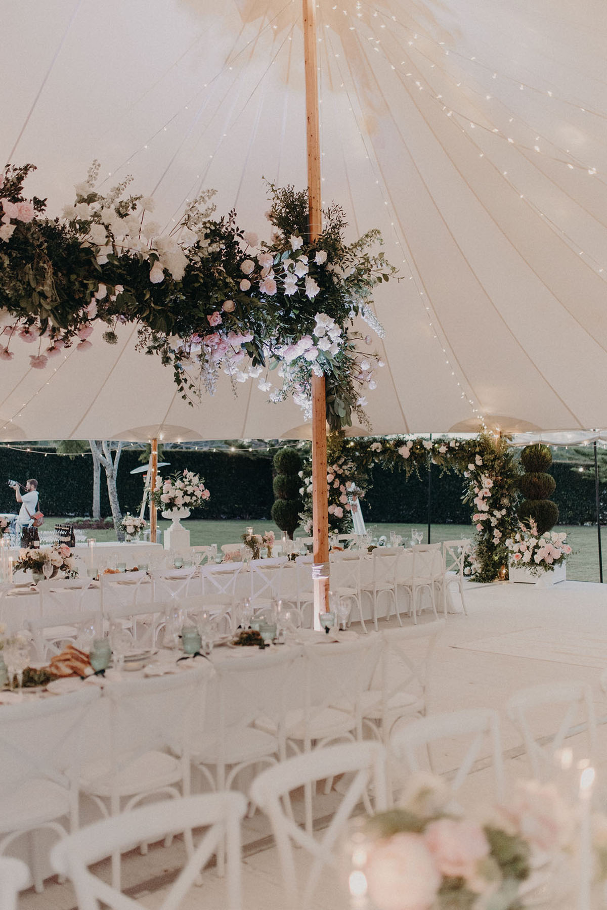 elegant tented reception