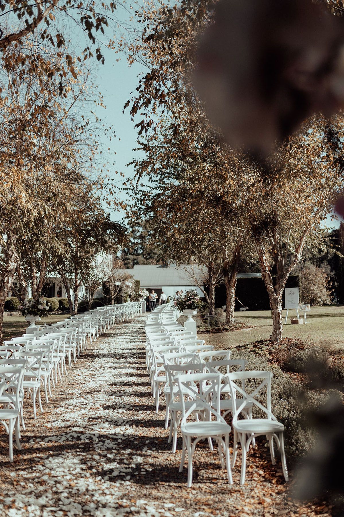 long aisle for wedding ceremony