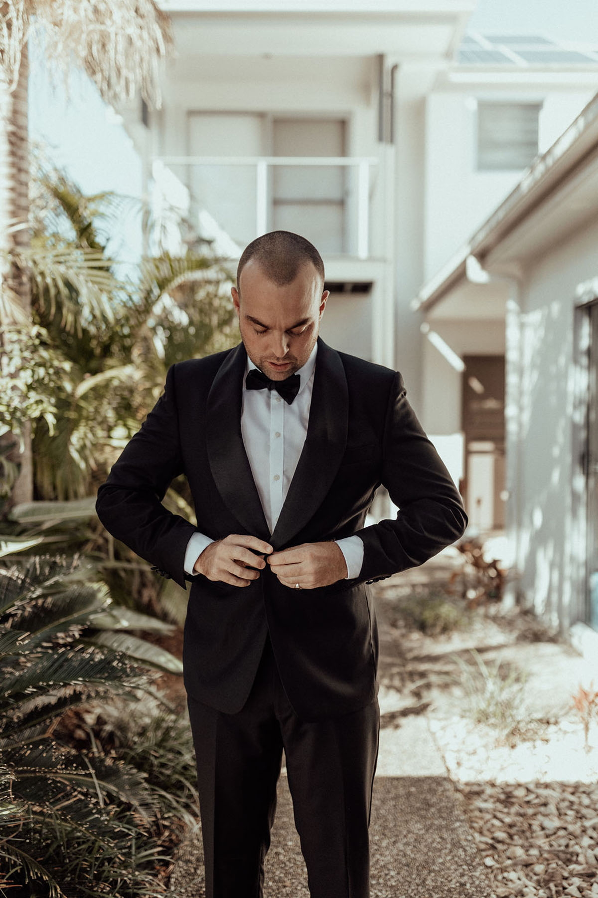 classic groom's tux for elegant wedding