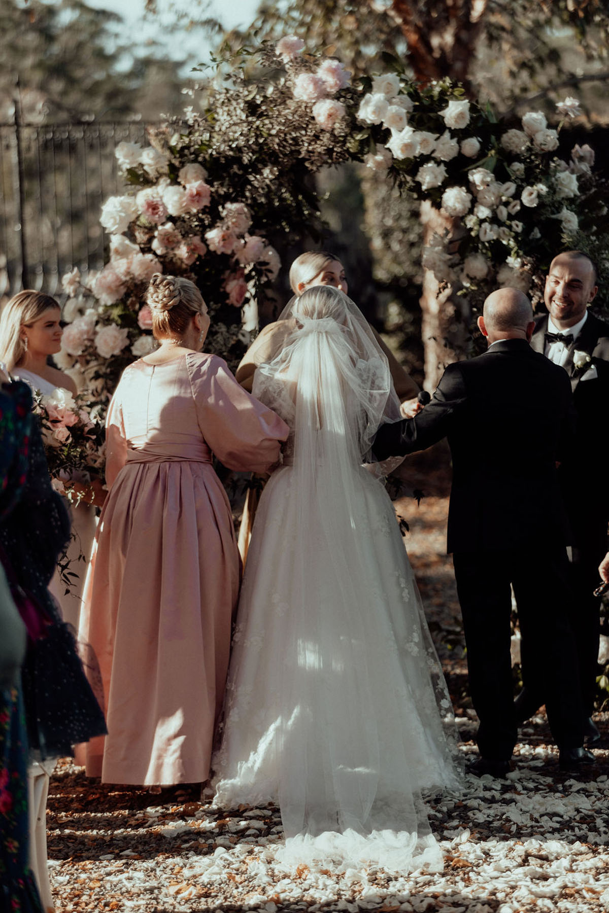 elegant green and blush wedding