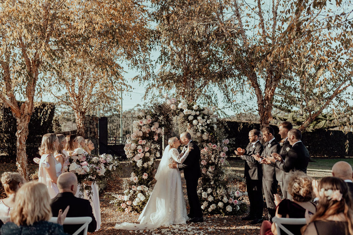 elegant green and blush wedding