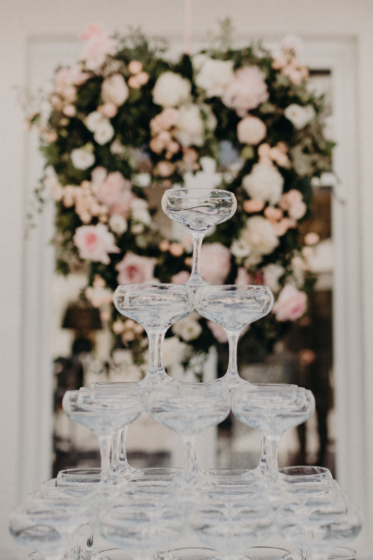 champagne tower for wedding