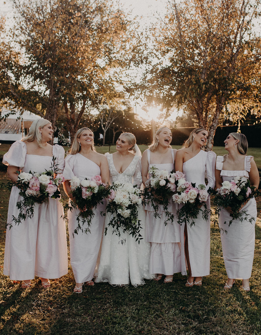 blush bridesmaid dresses