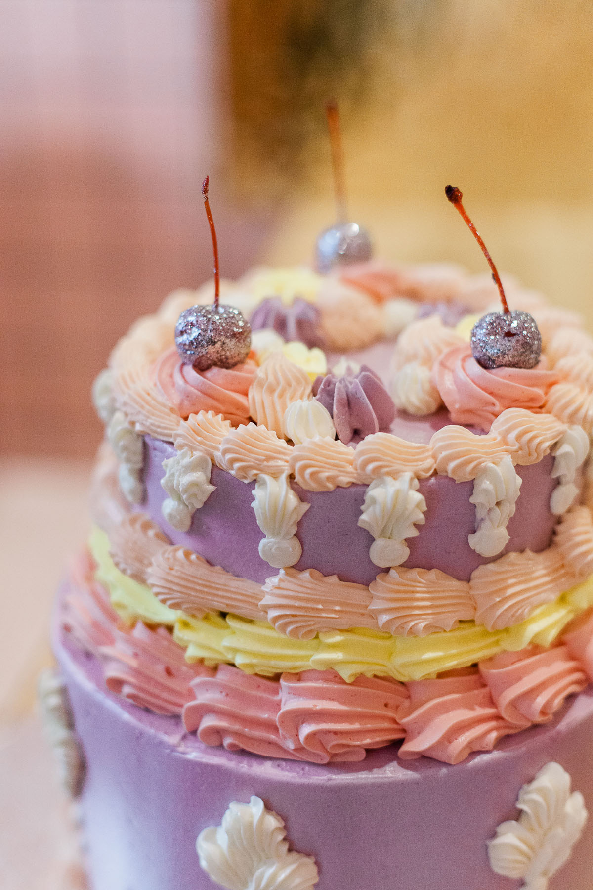 pastel wedding cake for elopement