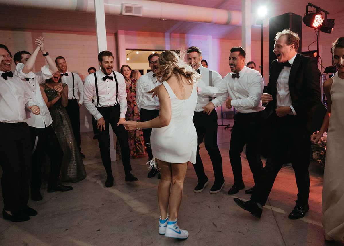 dance party at blowing rock wedding in north carolina