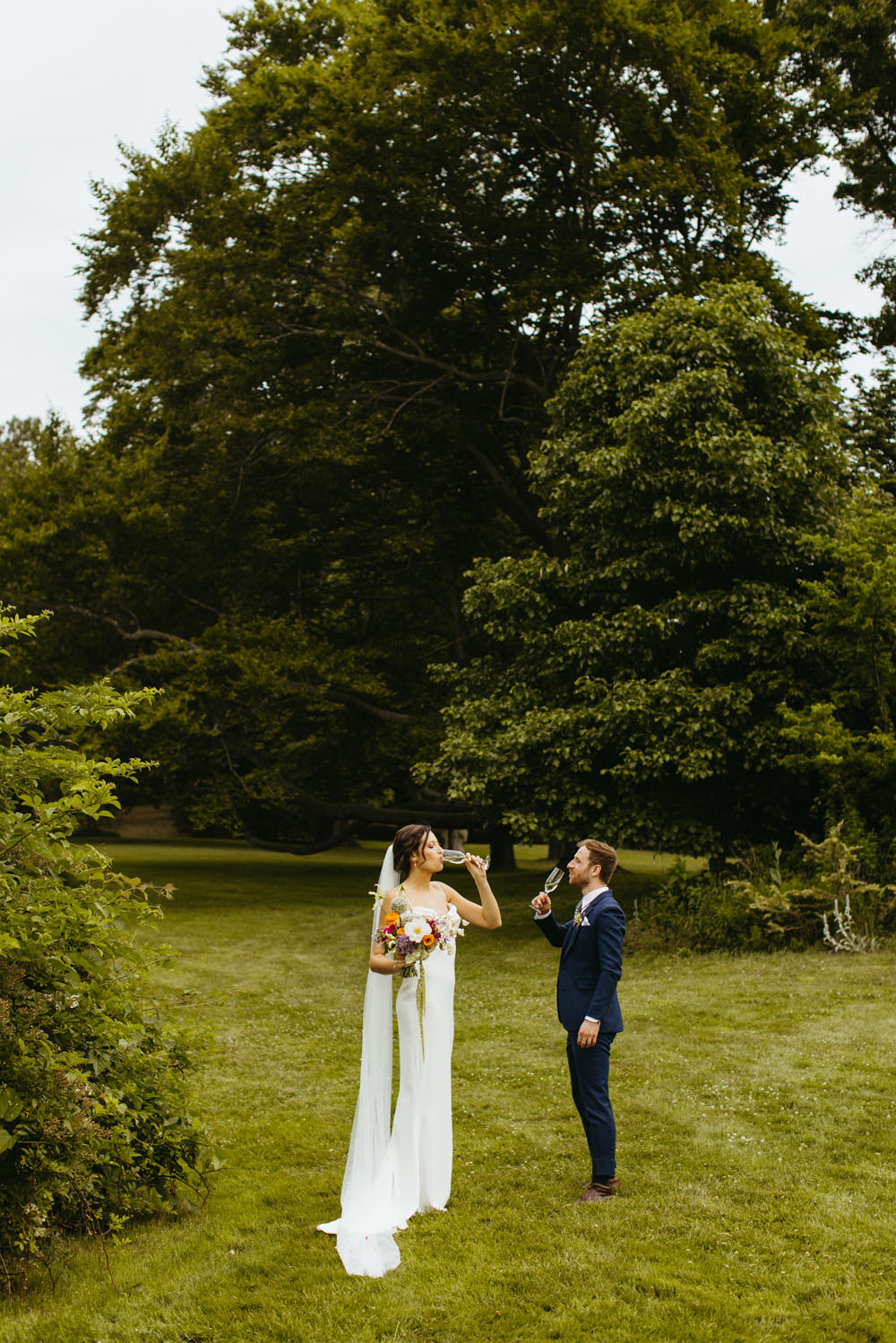 Colorful al fresco garden wedding in New York