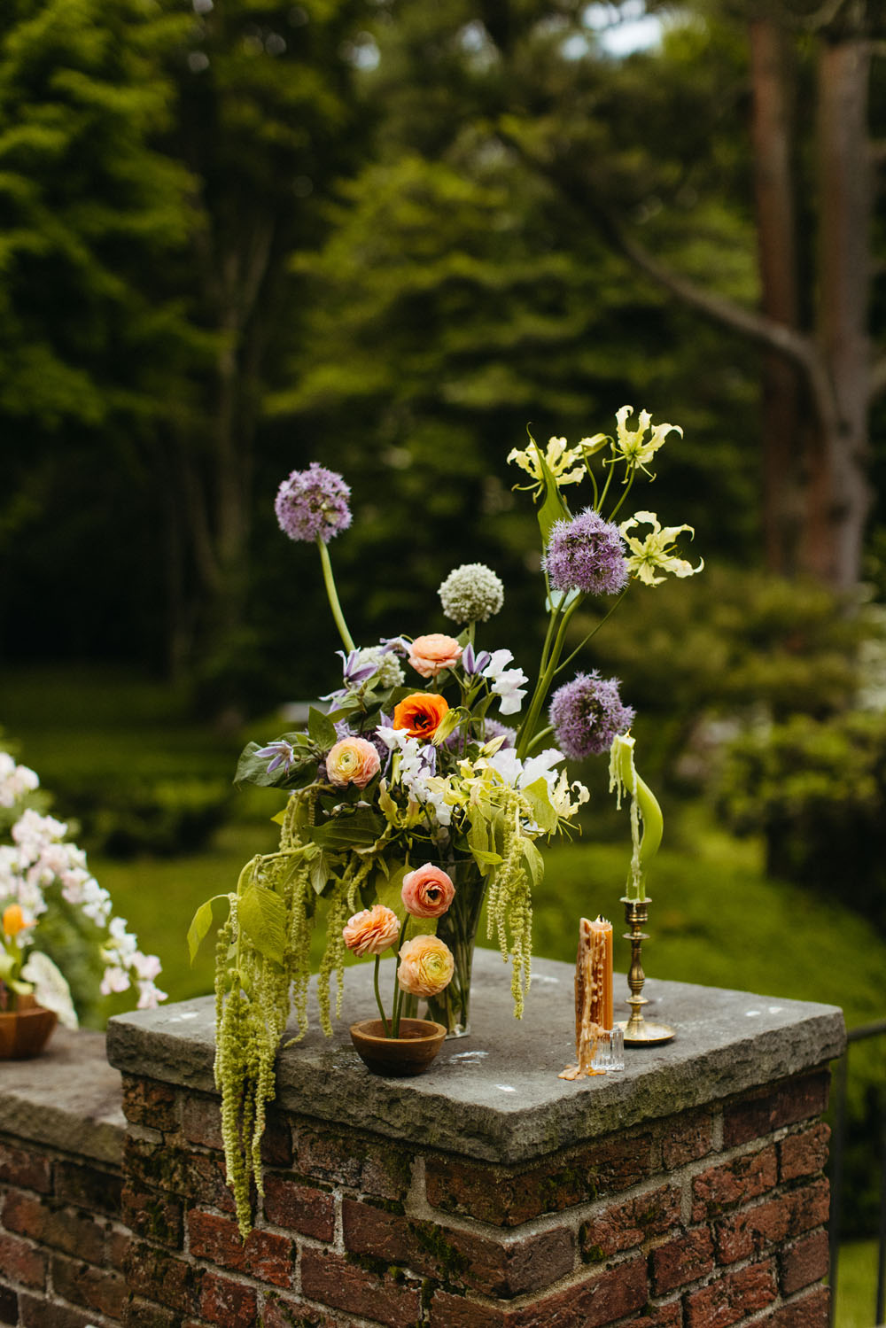 colorful ikebana arrangements for wedding