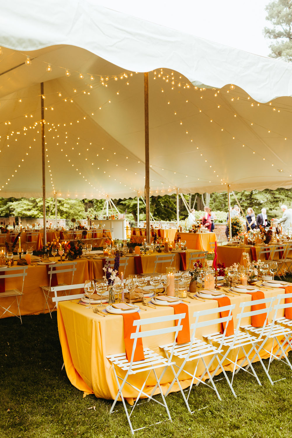 Colorful al fresco garden wedding in New York