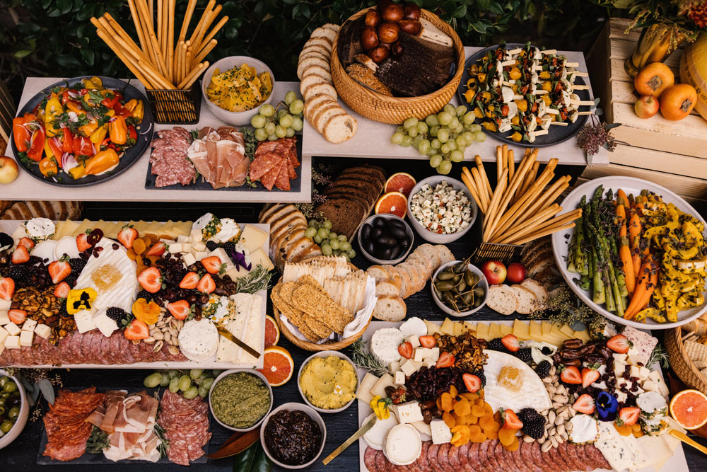 charcuterie and cheese spread