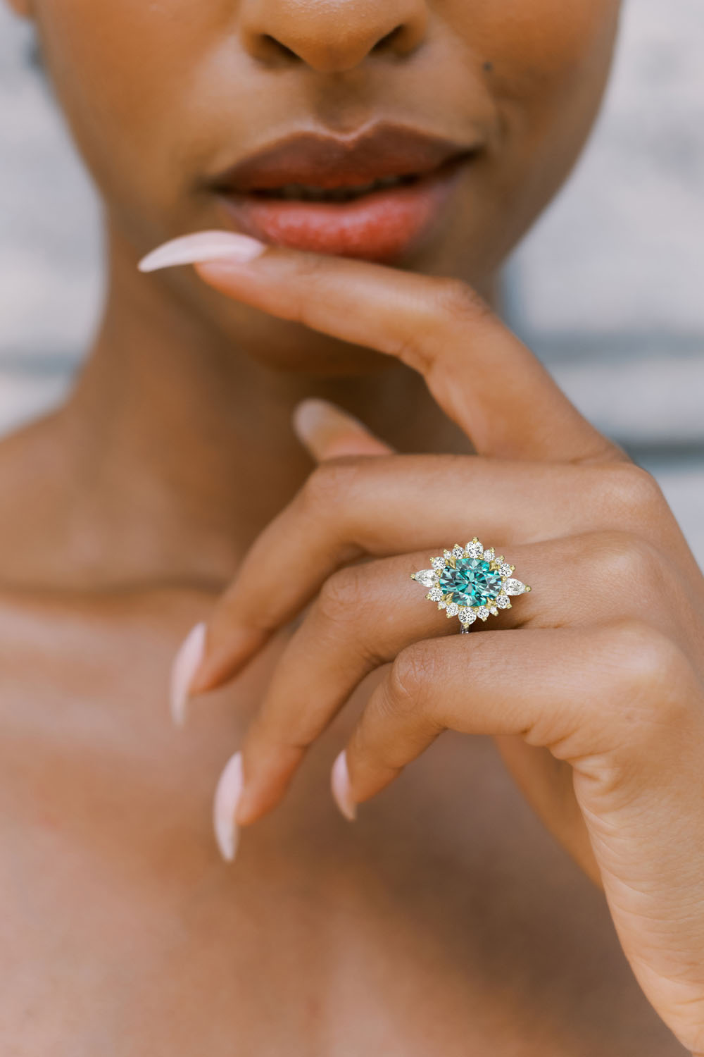 Kristin Coffin non traditional engagement ring no diamond