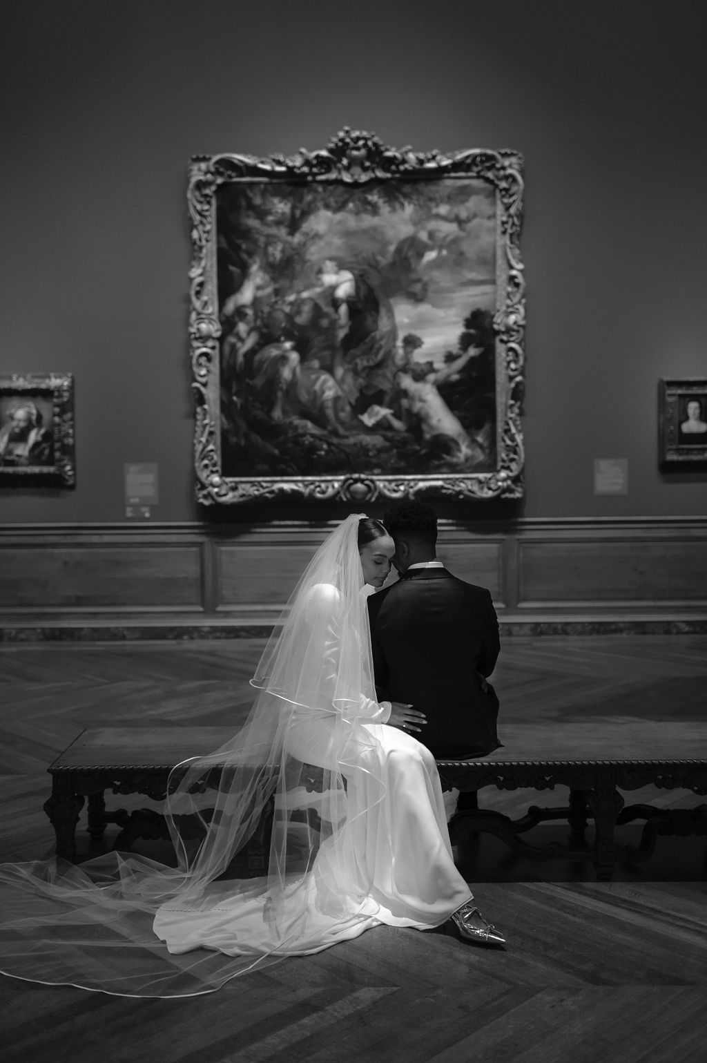 formal wedding at a museum