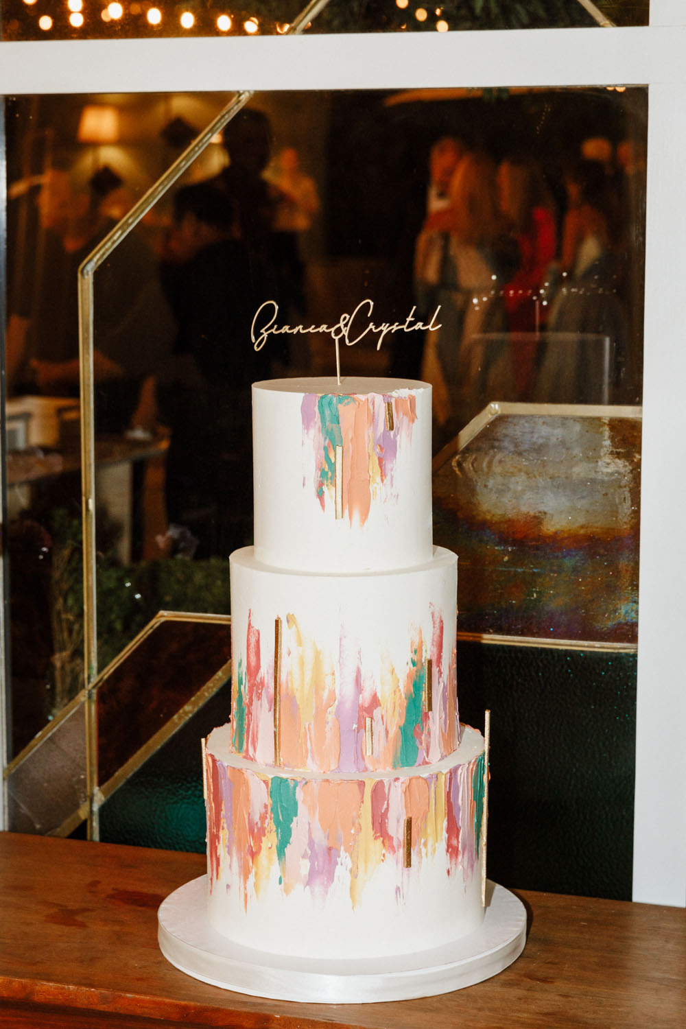 jewel toned colorful wedding cake