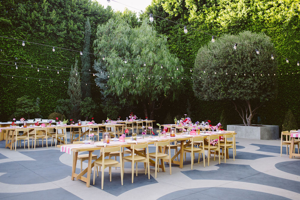 Laidback, nontraditional red, pink + purple wedding at The Fig House