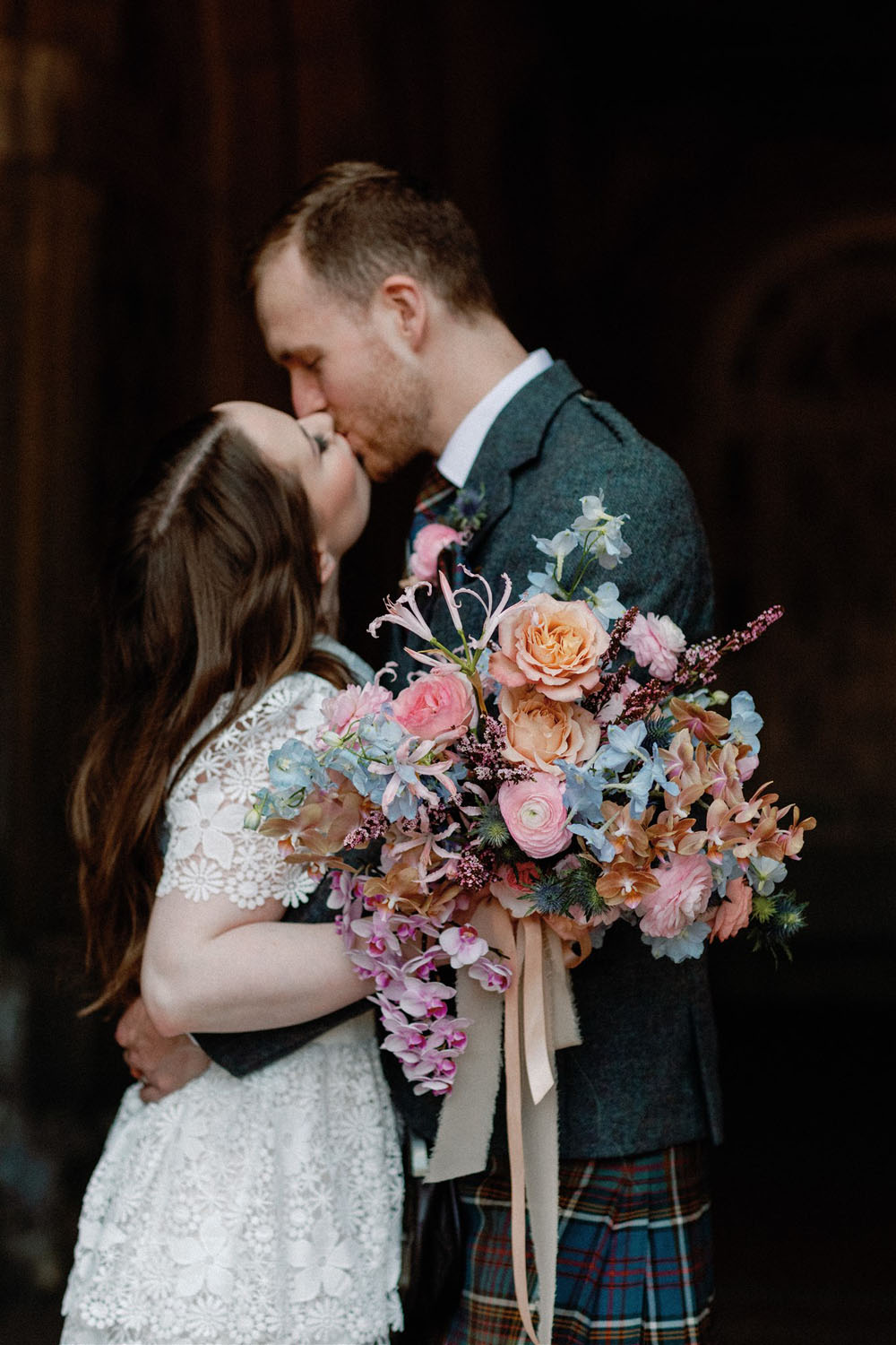 pastel bridal bouquet