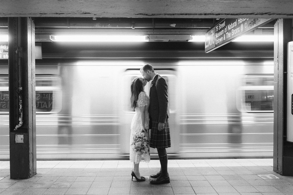 subway elopement photos in NYC