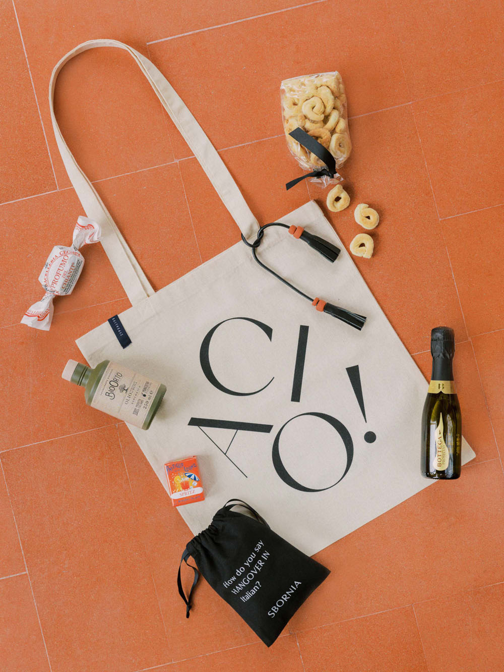 italian wedding guest tote