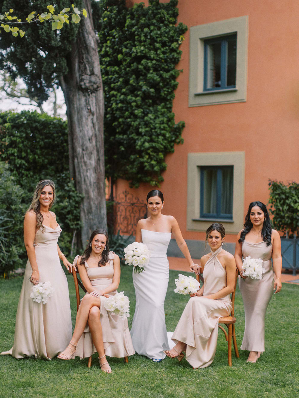 Modern, romantic terracotta-toned Tuscany wedding at Villa La Massa in Florence 