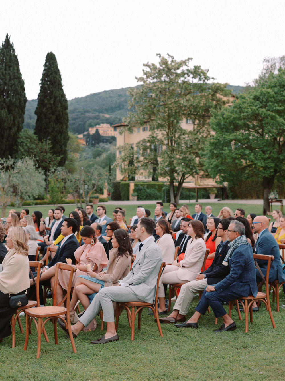 Modern, romantic terracotta-toned Tuscany wedding at Villa La Massa in Florence 