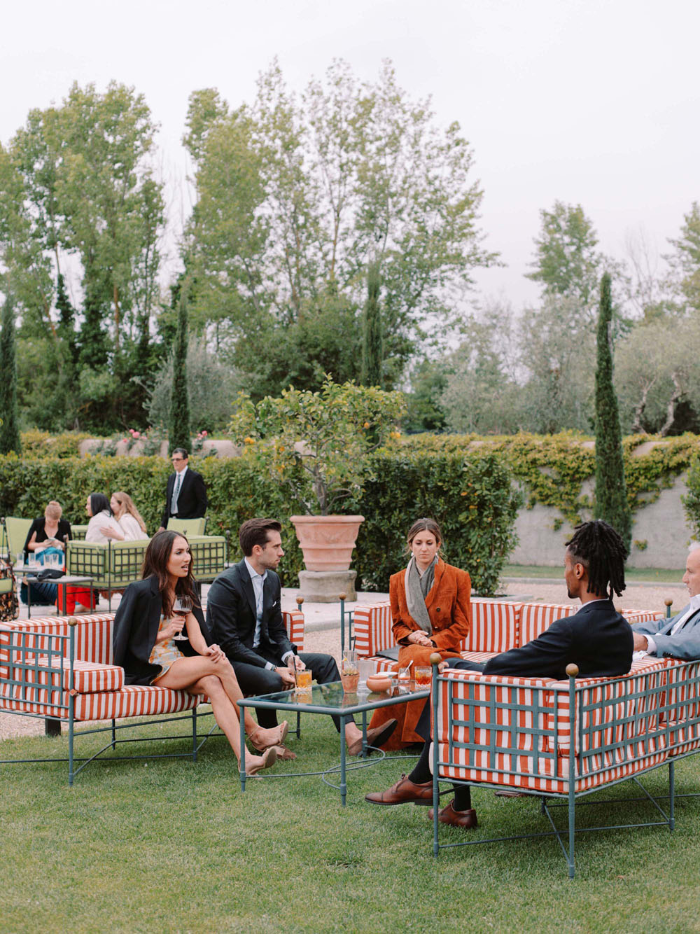 Modern, romantic terracotta-toned Tuscany wedding at Villa La Massa in Florence 