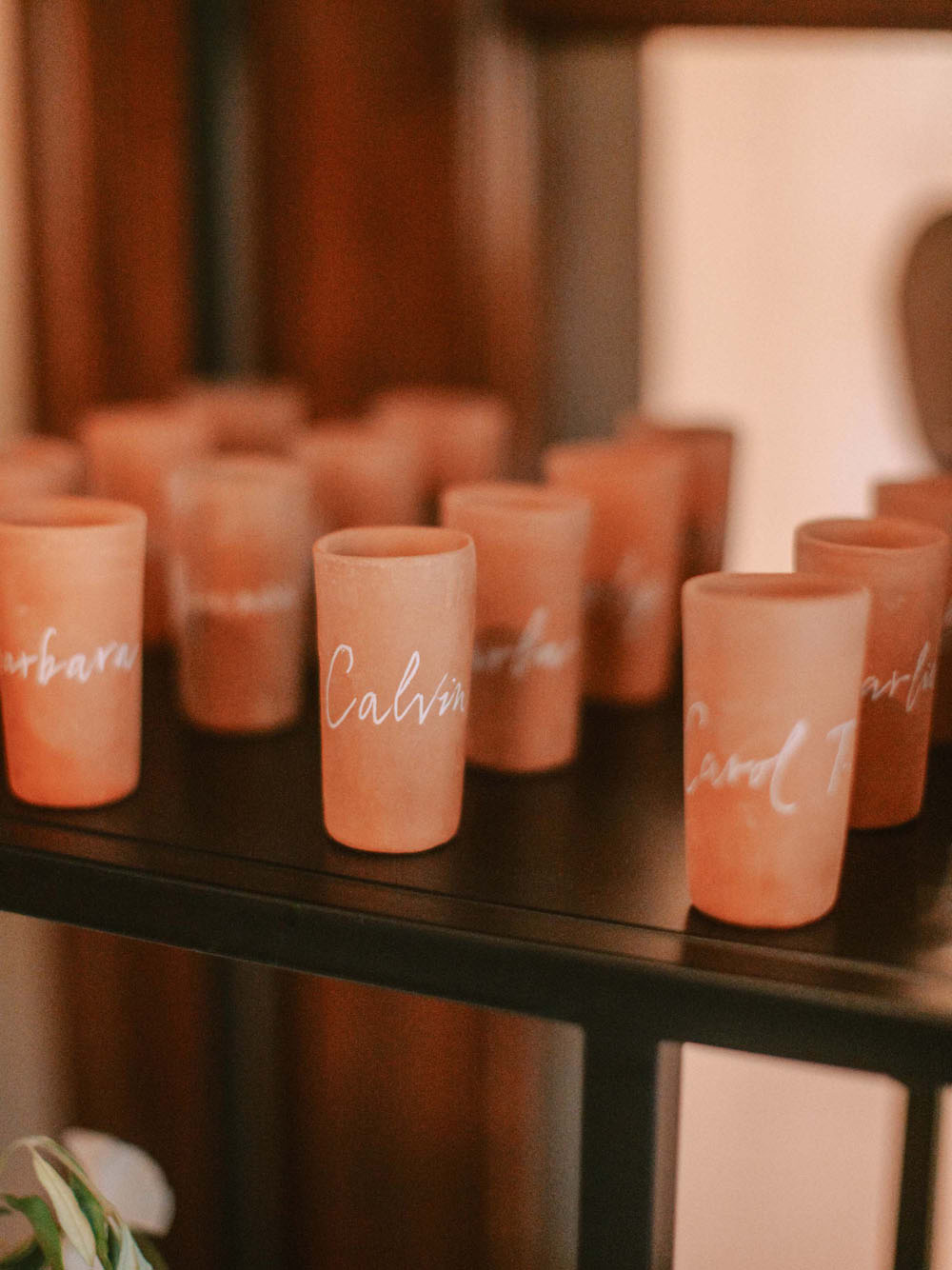 terracotta shot glass wedding favors