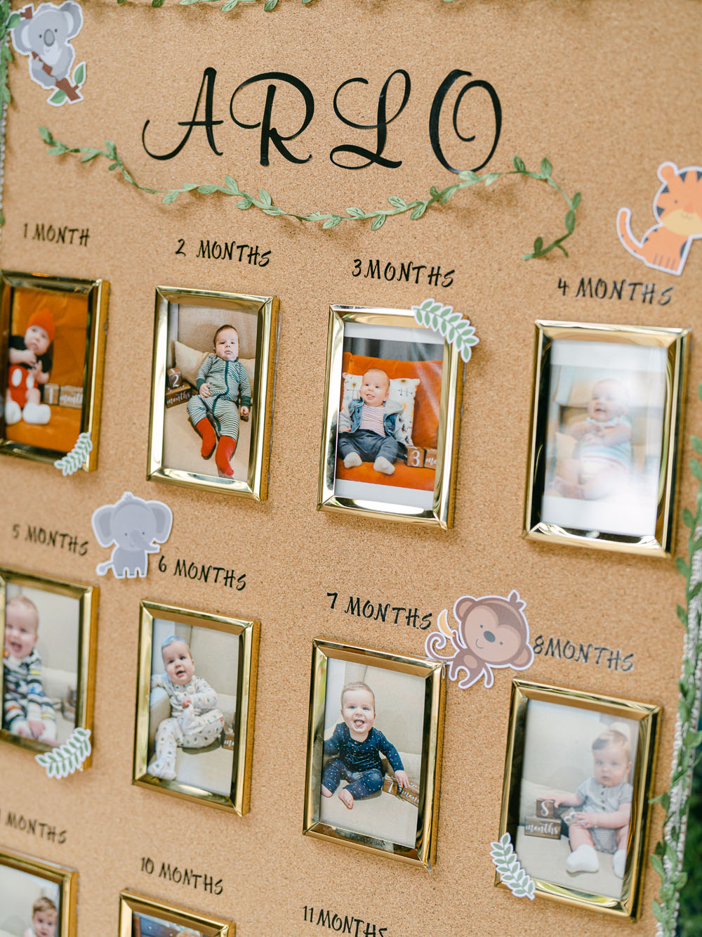 photo display for first birthday