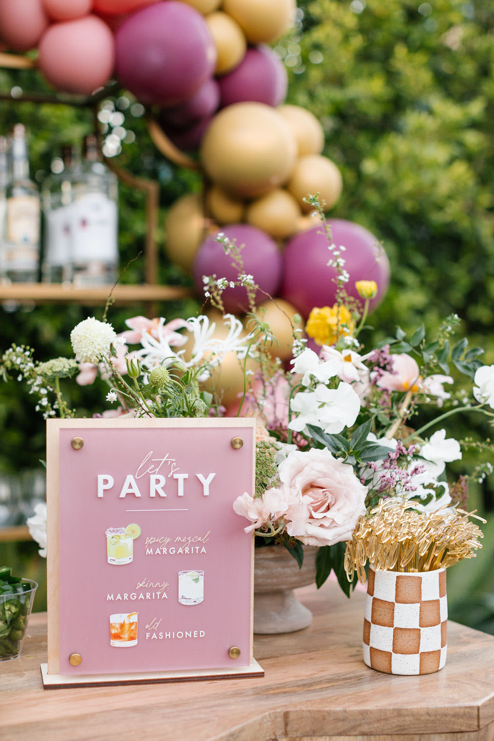 cute cocktail bar signs for birthday party