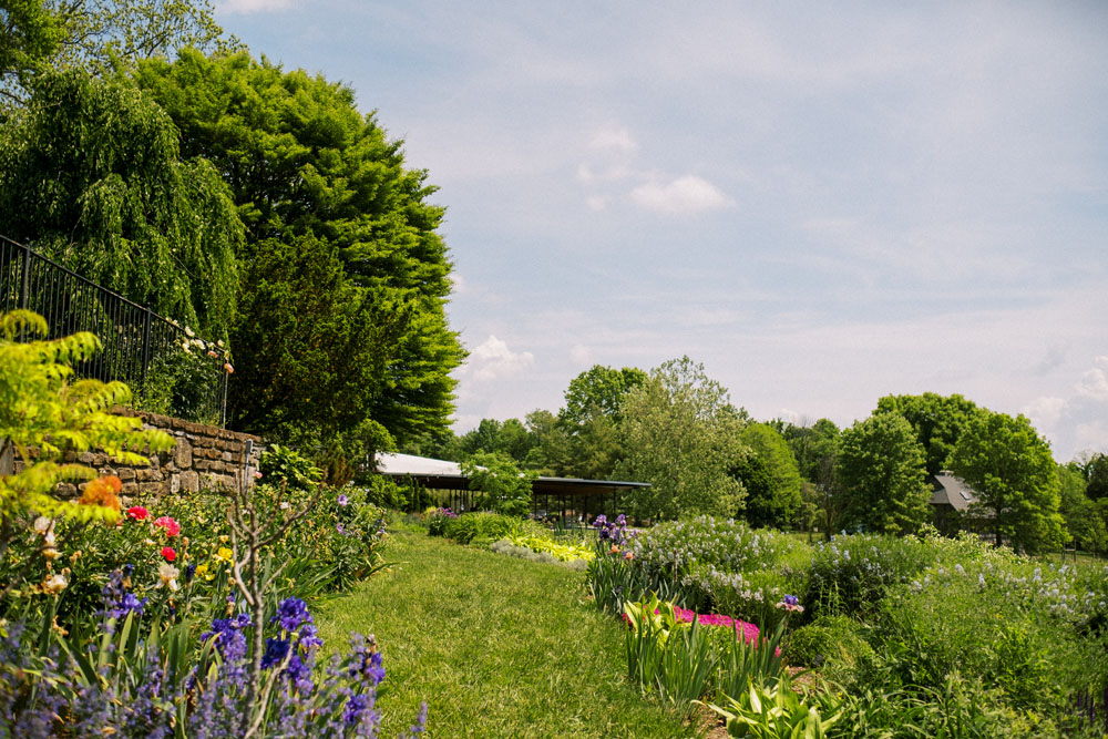 Whimsical spring garden wedding at Yew Dell Botanical Gardens in Kentucky