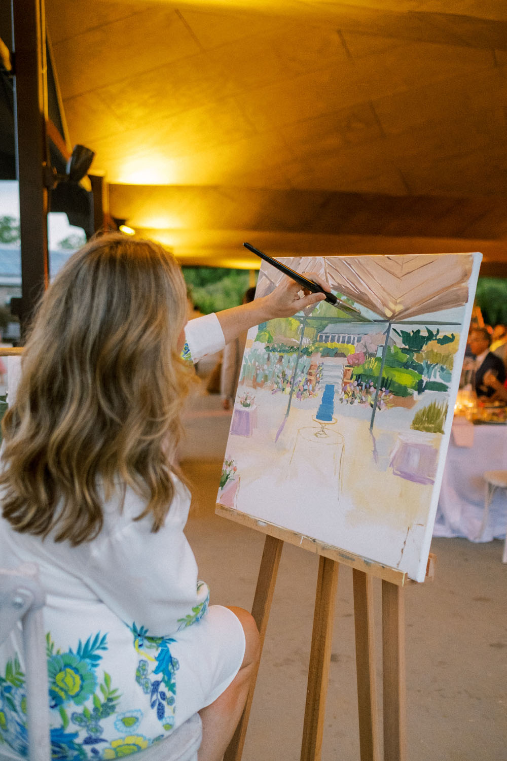 painter at wedding