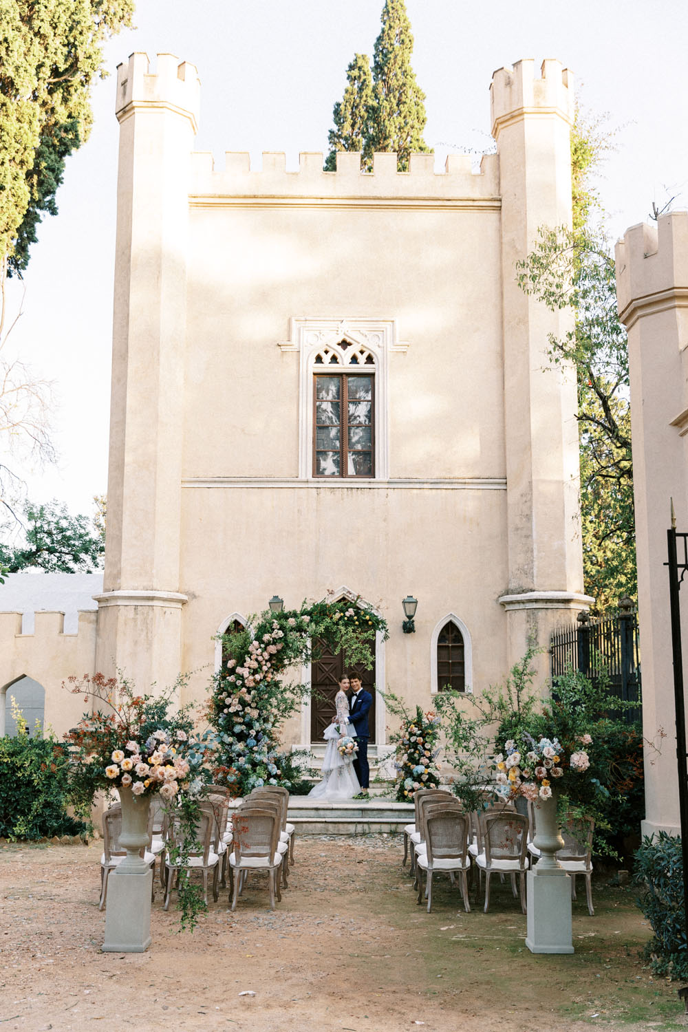 Romantic Greek wedding inspiration at a castle in Athens