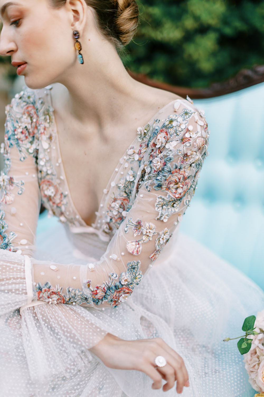 embellished wedding dress