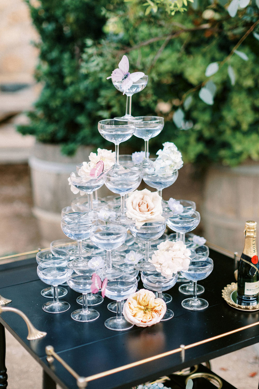 spring champagne tower