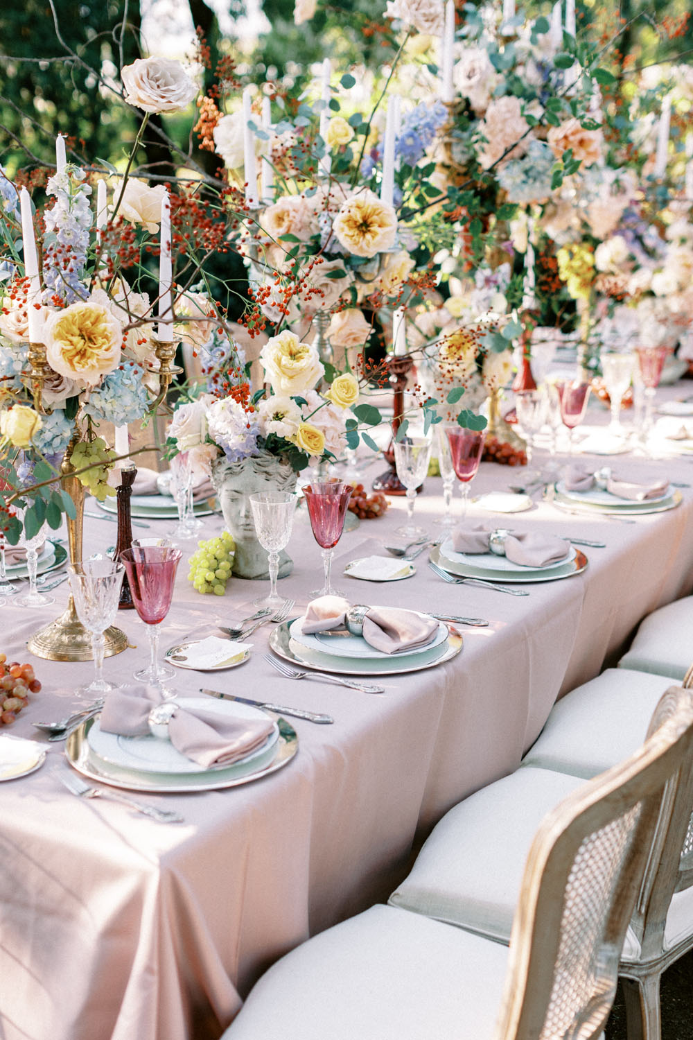 Elegant garden wedding at a Greek castle in Athens