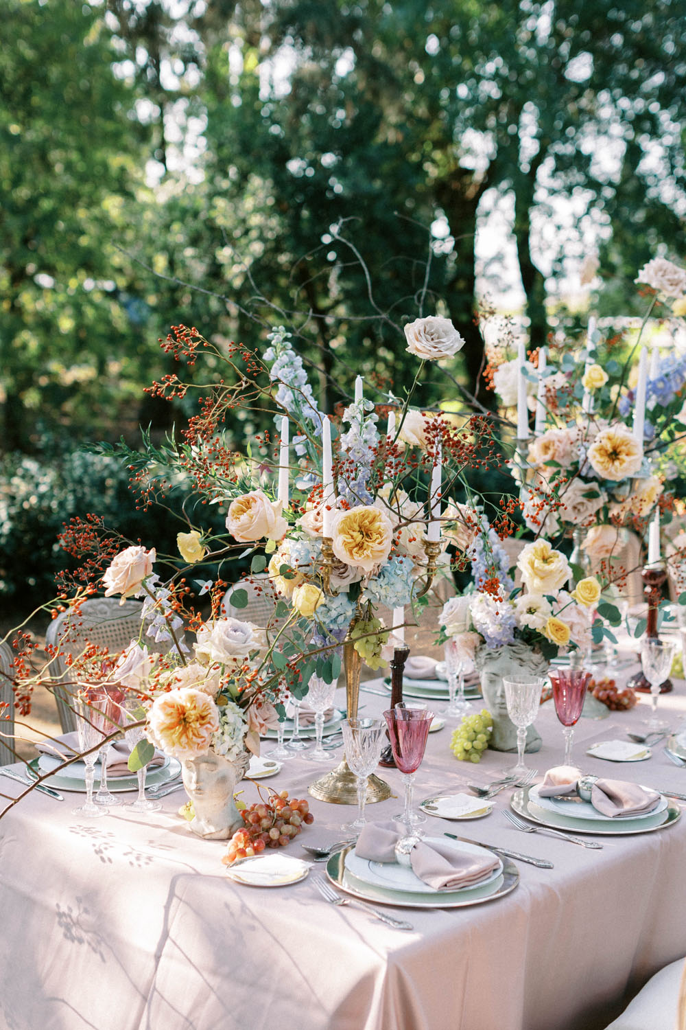Elegant garden wedding at a Greek castle in Athens